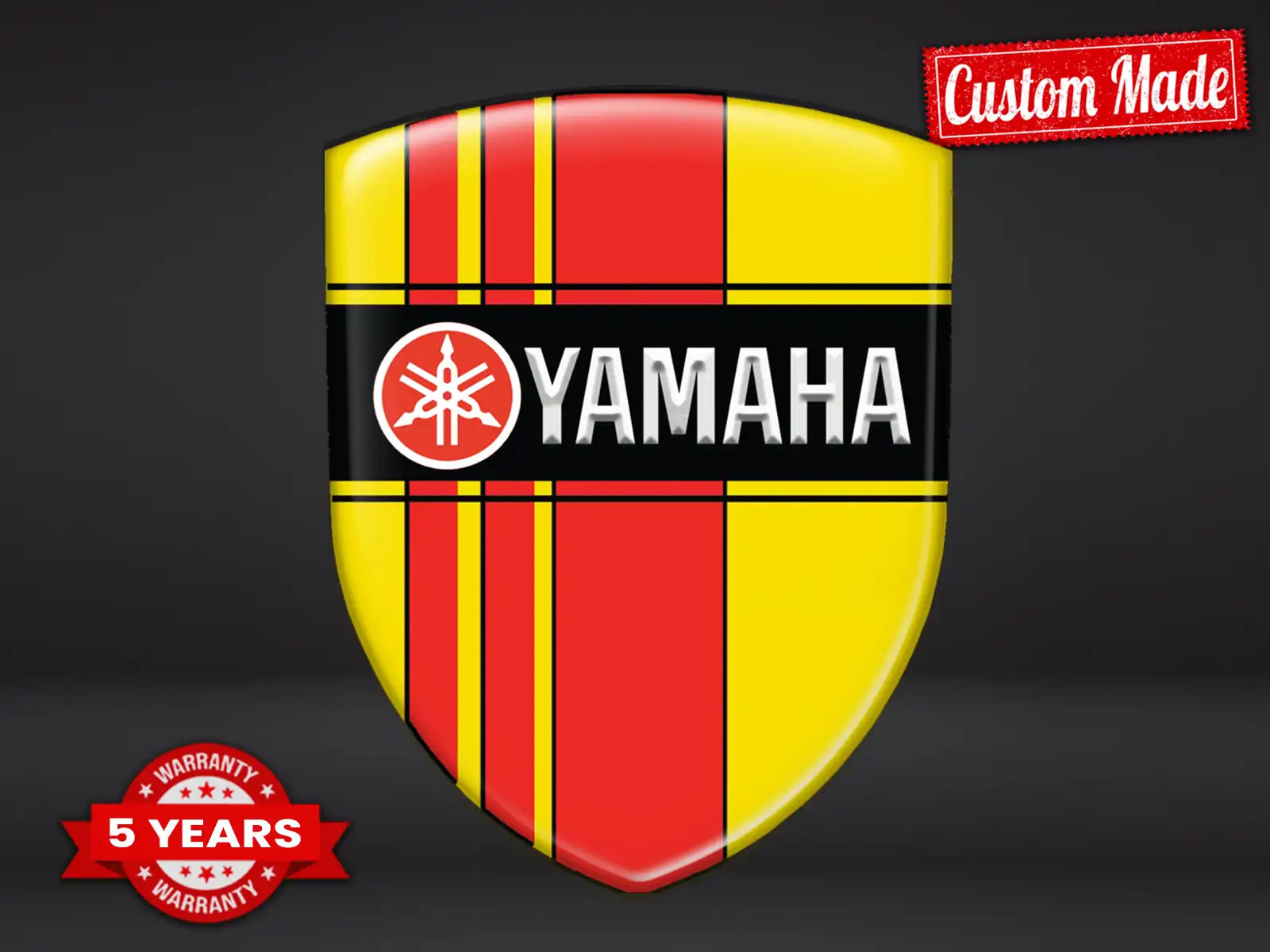 Yamaha Badges Résine Style Exclusif Étiquettes Auto Perso